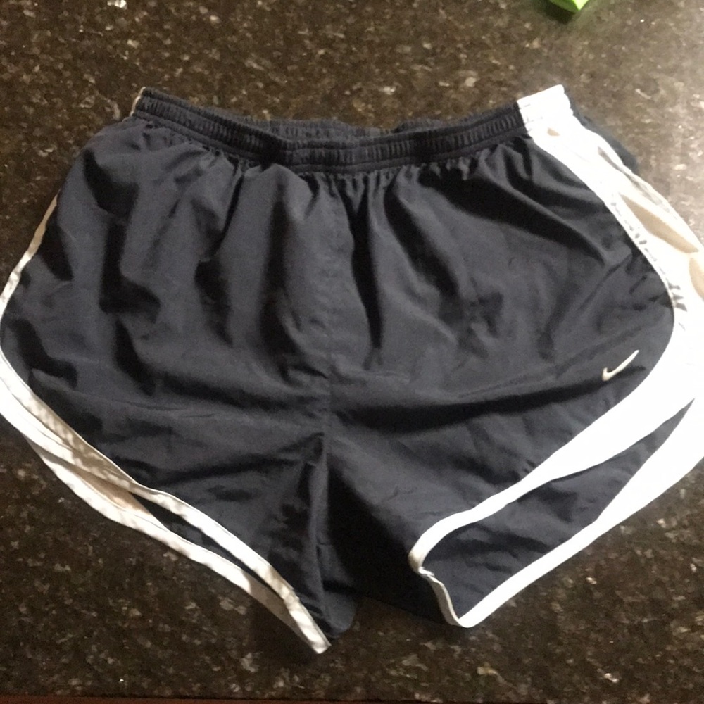 navy nike running shorts
